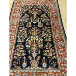 Vintage handgeknoopt perzisch tapijt Kashan 223x135