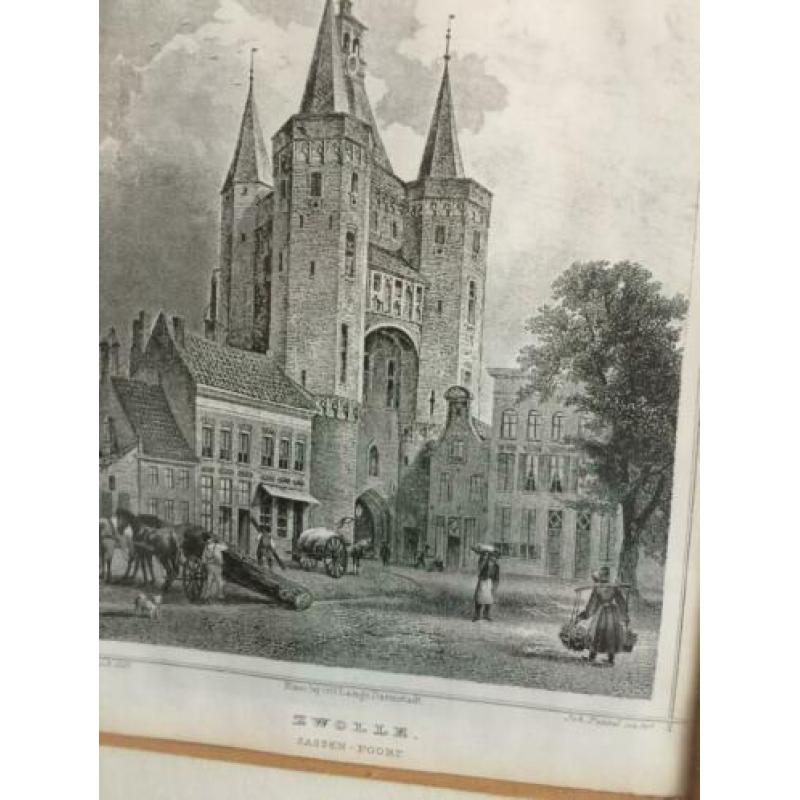 Sassenpoort Zwolle, oude gravure