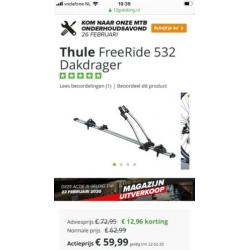 Thule 532 fietsdrager (dak)