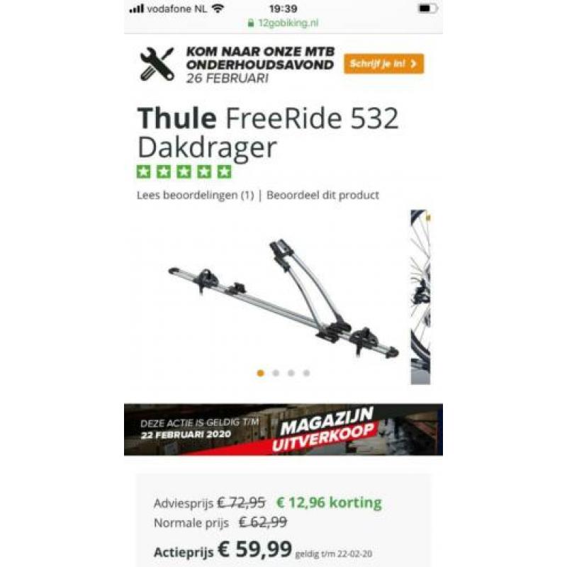Thule 532 fietsdrager (dak)