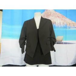 zwart blouse jasje gerimpelde mouwen mt xl FB Sisters
