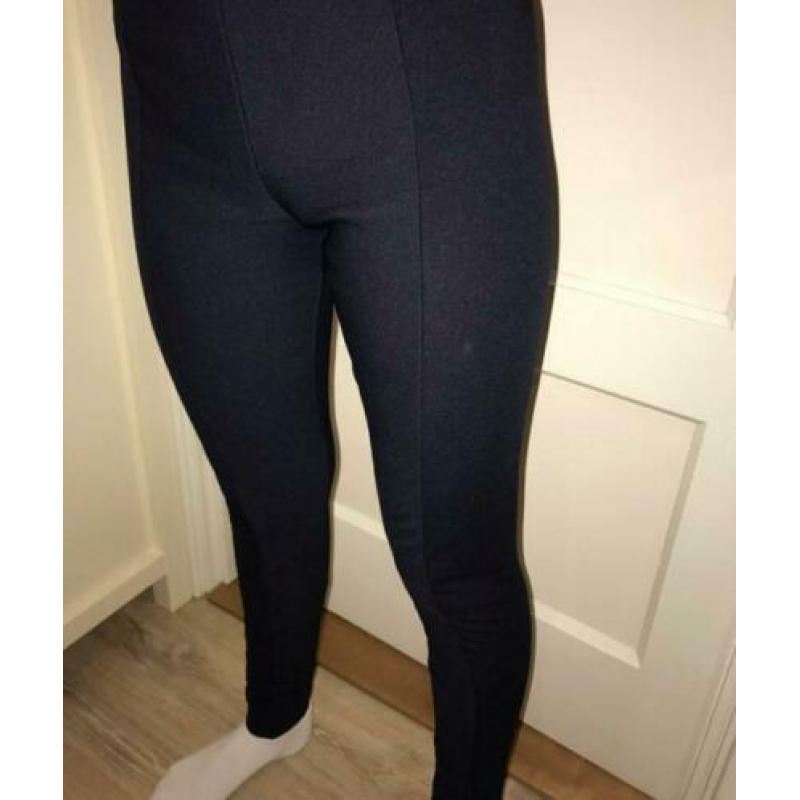 Donkerblauwe geribde jegging van H&M maat M