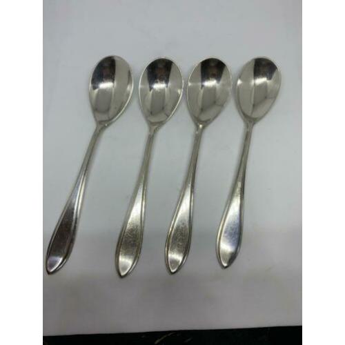 Dessertlepeltjes zilver 833/1000 puntfilet