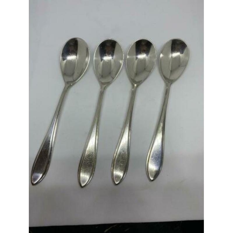 Dessertlepeltjes zilver 833/1000 puntfilet