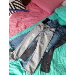 Groot pakket meisjes spijkerbroeken broek legging 122