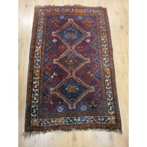 Vintage handgeknoopt perzisch tapijt 144x89
