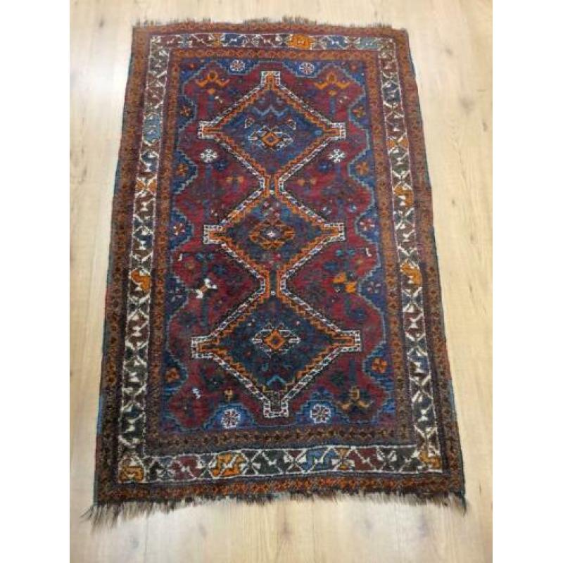 Vintage handgeknoopt perzisch tapijt 144x89