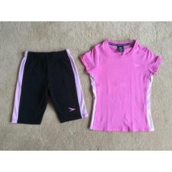 Gymkleding turnkleding gymschoenen maat 116/122 als nieuw!