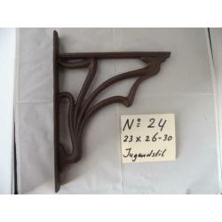 jugendstil art - deco 1900 -1920 gietijzer mooie plankdrager