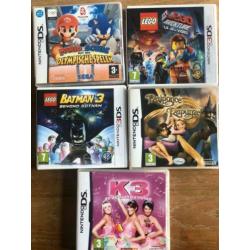 Ds spellen Nintendo Batman, Lego, K3, Rapunzel