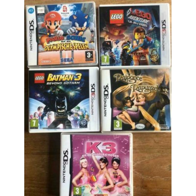Ds spellen Nintendo Batman, Lego, K3, Rapunzel