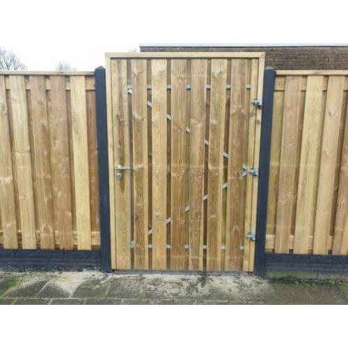 Tuinpoort, schuttingdeur, tuindeur, compleet met kozijn
