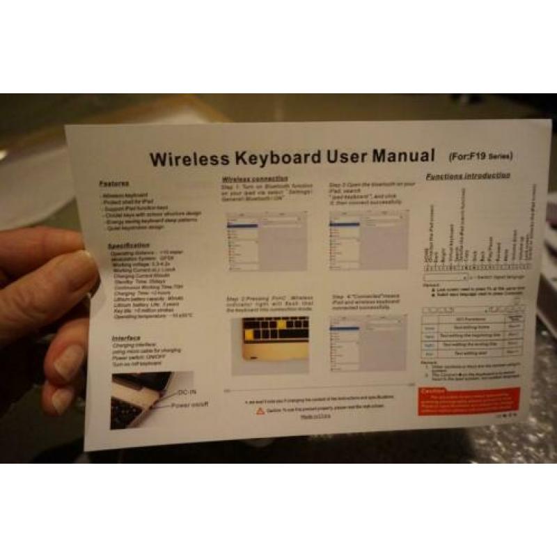 Tablet hoes, toetsenbord, wireless keyboard