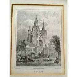 Sassenpoort Zwolle, oude gravure