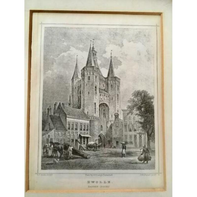 Sassenpoort Zwolle, oude gravure