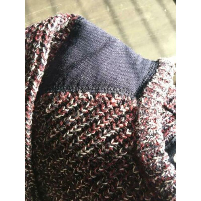 Rebel trui mt 128 Bordeaux blauw wit jongen
