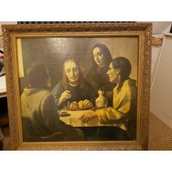 Jezus met de Emausgangers, ingelijst schilderij