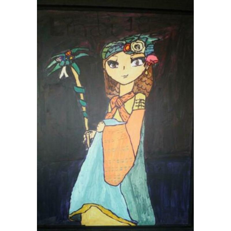 Schilderij saskia als flora 19