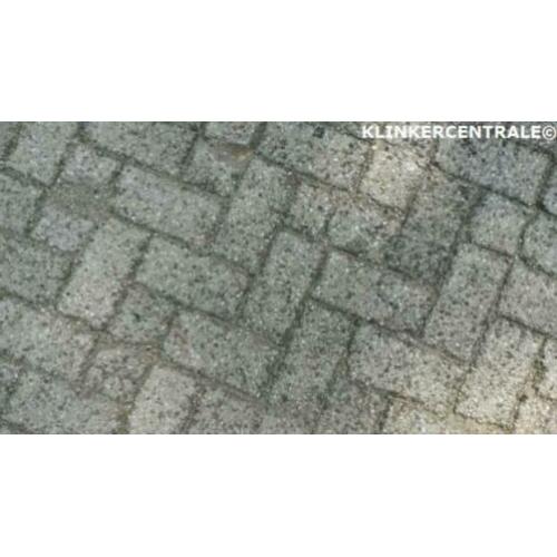 ROOIKORTING 1.850m2 grijs betonklinkers straatstenen bkk bs