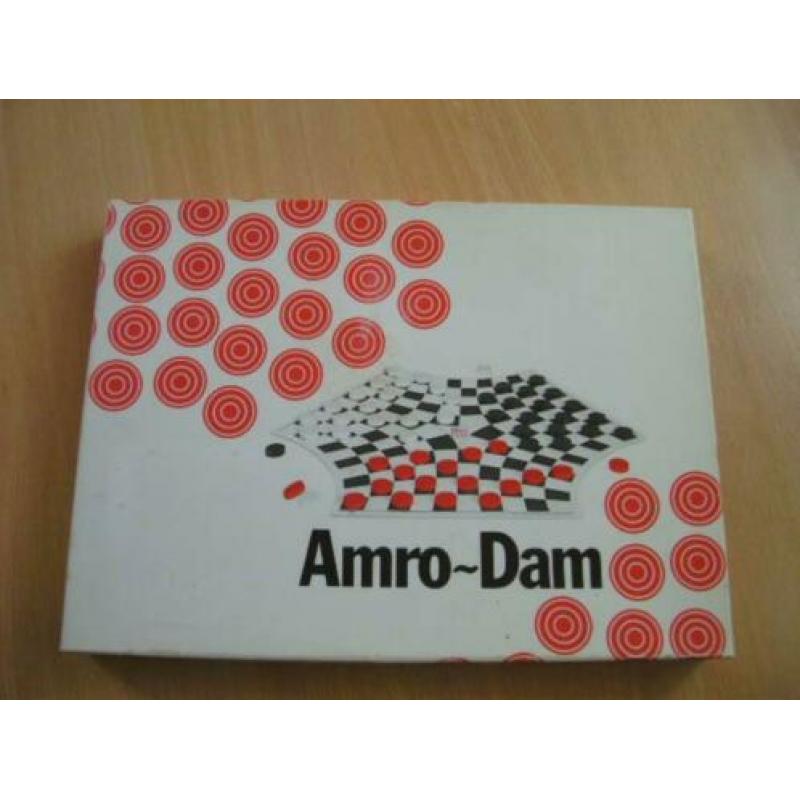 AMRO Dam, damspel voor 3 personen, AMRO bank jaren 70