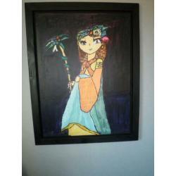 Schilderij saskia als flora 19