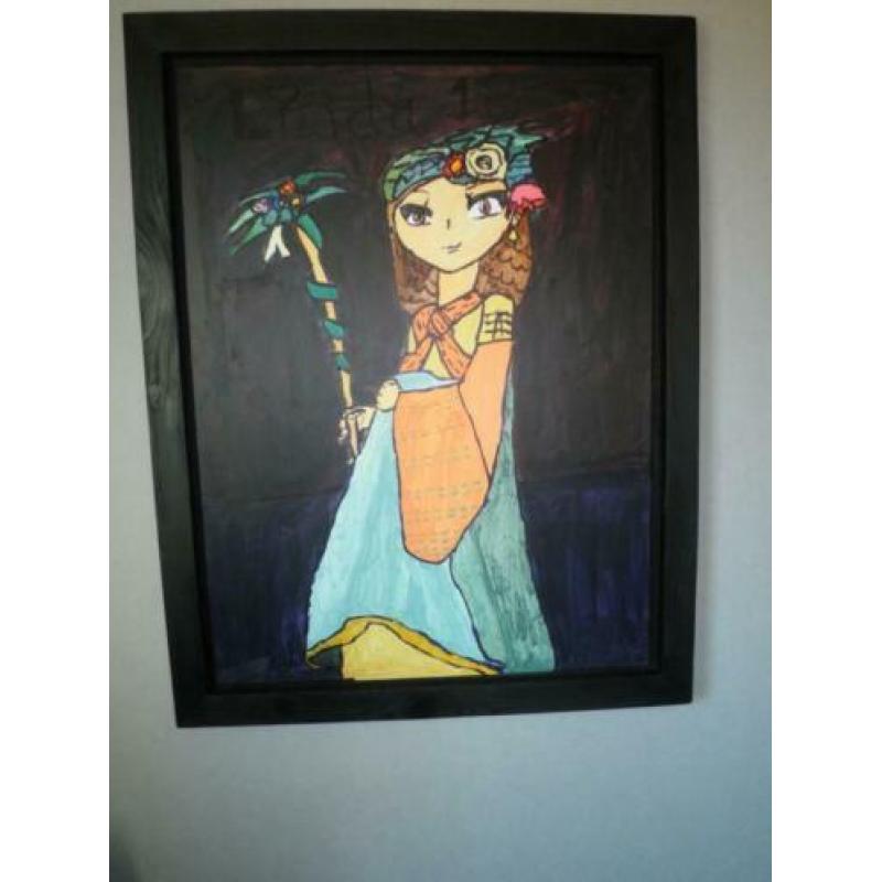Schilderij saskia als flora 19
