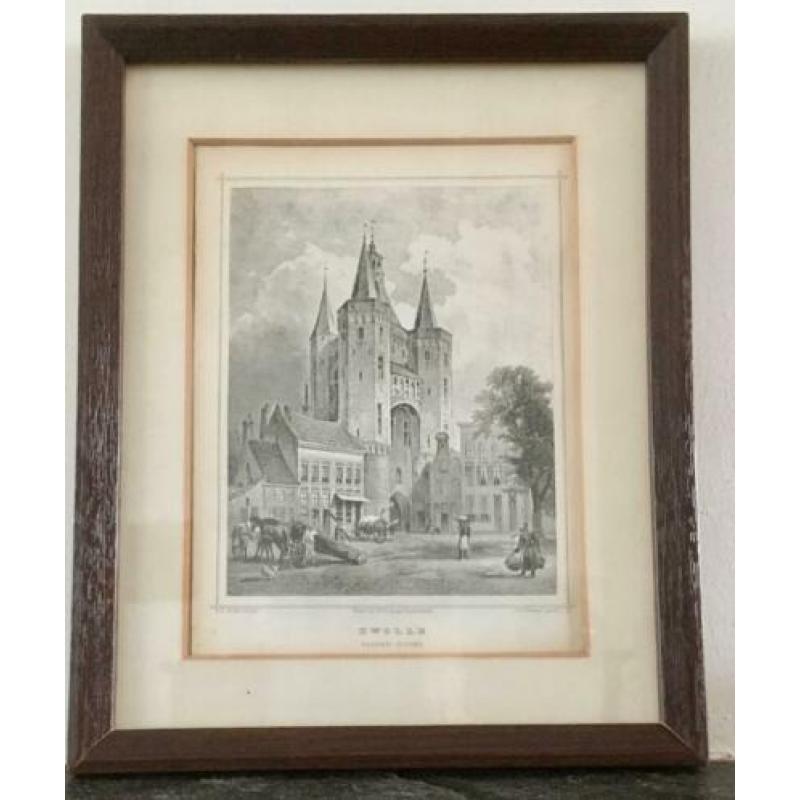 Sassenpoort Zwolle, oude gravure