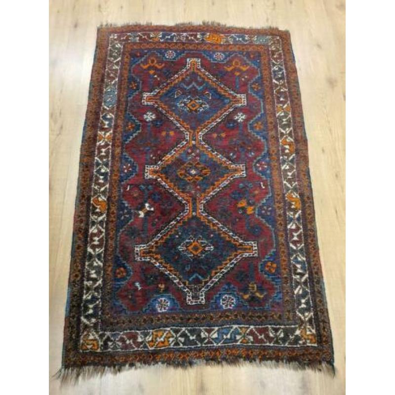 Vintage handgeknoopt perzisch tapijt 144x89