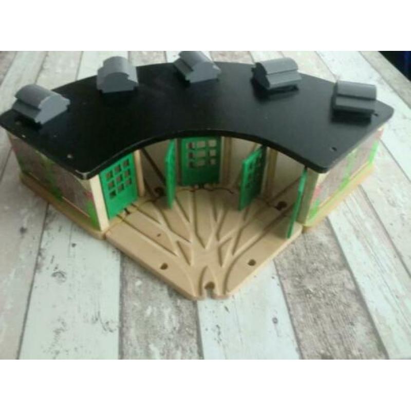 thomas de trein houten set remise