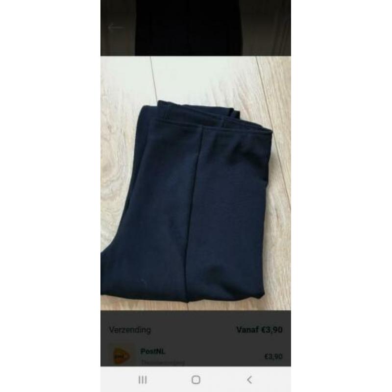Donkerblauwe geribde jegging van H&M maat M