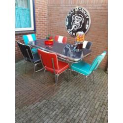 Fifties sixties amerikaanse diner stoelen bel air tafel