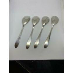 Dessertlepeltjes zilver 833/1000 puntfilet