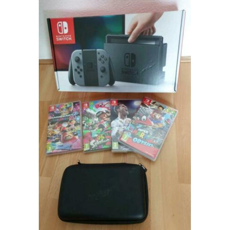 NINTENDO Switch met Mario Kart, Odyssey, Splatoon 2, Fifa18
