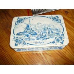 Verkade blik, oud hollands tafereel, vintage