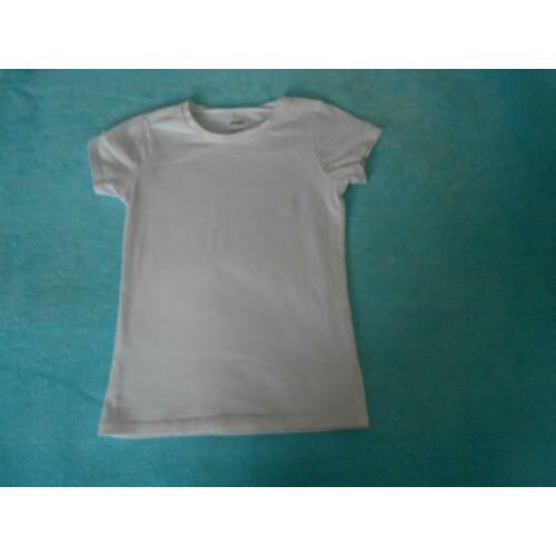 Wit basis shirtje maat 98/104 Hema (meer in maat 98)