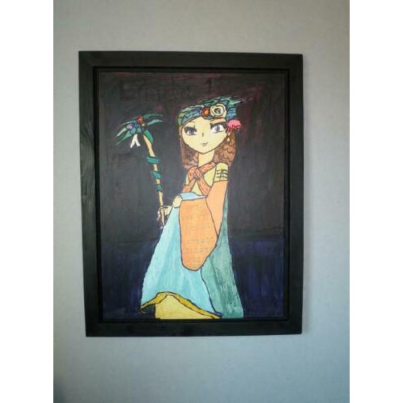 Schilderij saskia als flora 19