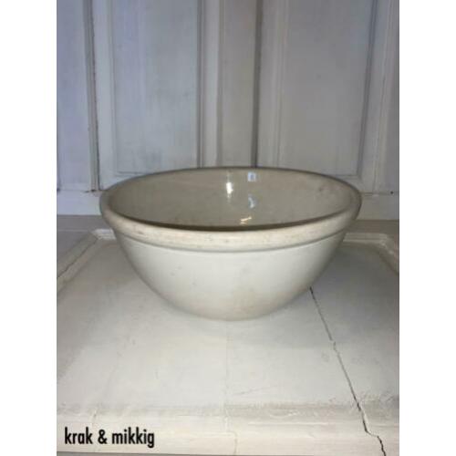 Brocante oude Boch schaal "krak & mikkig"
