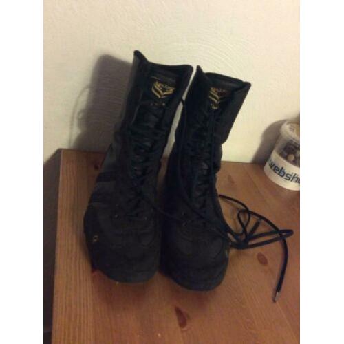 Quick zwarte veterboot, zacht leer maat 38