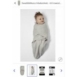 SwaddleMeyco inbakerdoek grijs 4-6 maanden
