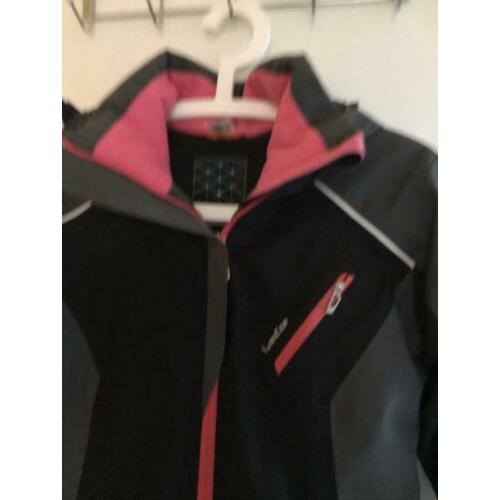 Snowboard skijas winterjas zwart roze 146 decathlon Wedze
