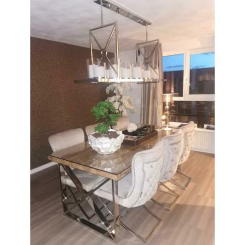 Richmond Kensington tafel + 6x stoelen Scarlett NIEUWSTAAT