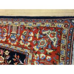 Vintage handgeknoopt perzisch tapijt Kashan 223x135