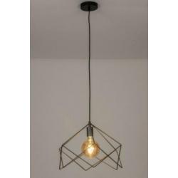 hanglamp 44cm zwart salon tafel eettafel slaapkamer bed lamp