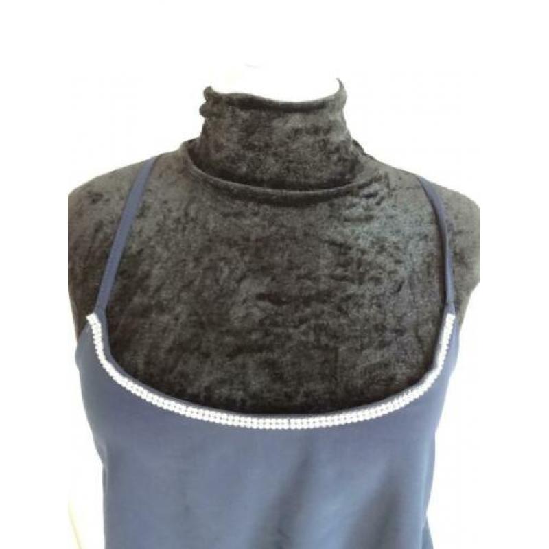 36/Leuke voile top met strass steentjes