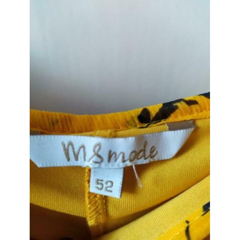Lange gele off shoulder jurk ZGAN mt 52
