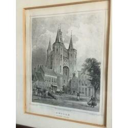 Sassenpoort Zwolle, oude gravure