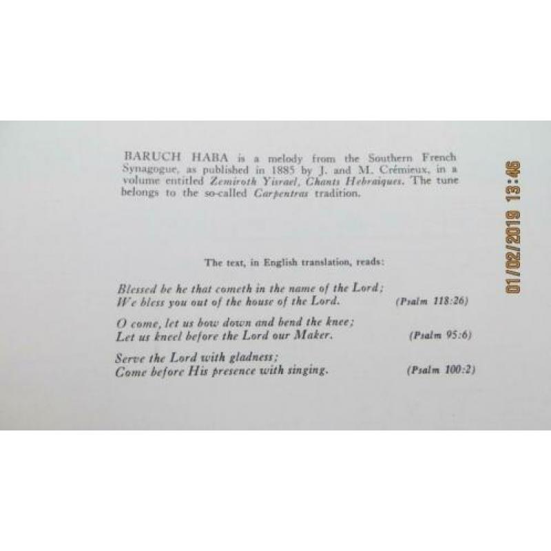 Partita on Baruch Haba - Herbert Fromm - Organ Library