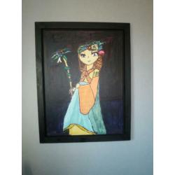 Schilderij saskia als flora 19
