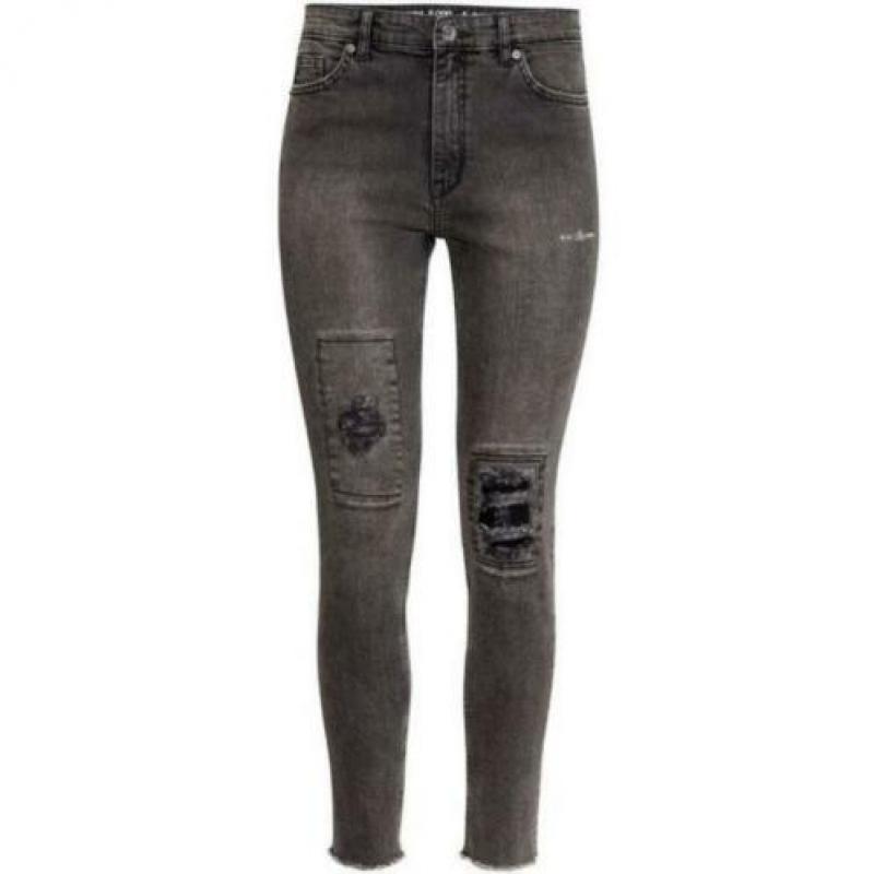 Skinny jeans met scheuren van de H&M in maat s