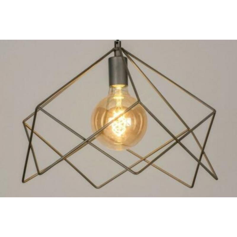 hanglamp 44cm zwart salon tafel eettafel slaapkamer bed lamp
